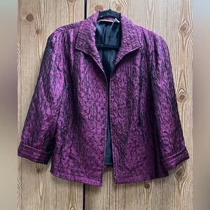 Chico's Textured Magenta Blazer